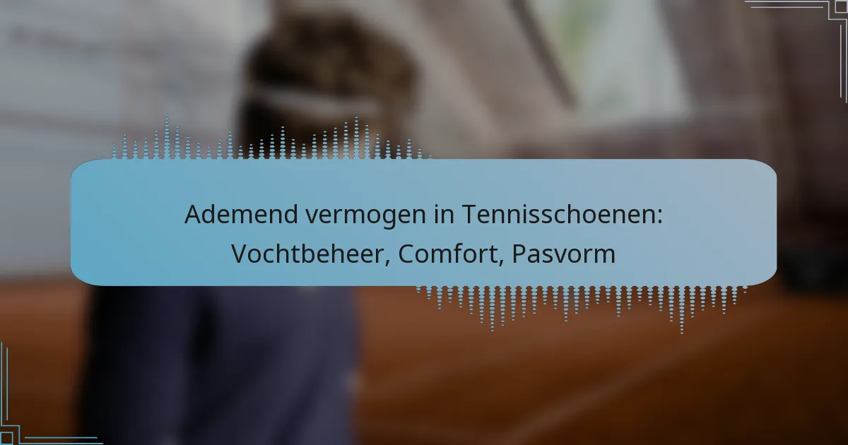 Ademend vermogen in Tennisschoenen: Vochtbeheer, Comfort, Pasvorm