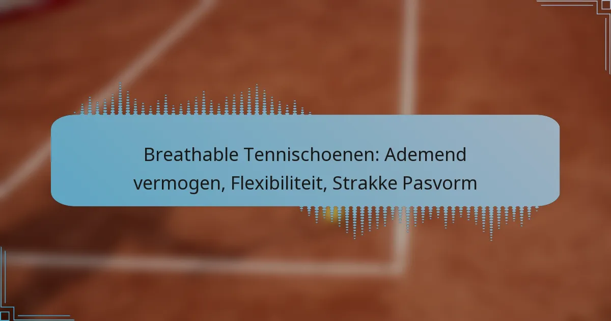 Breathable Tennischoenen: Ademend vermogen, Flexibiliteit, Strakke Pasvorm