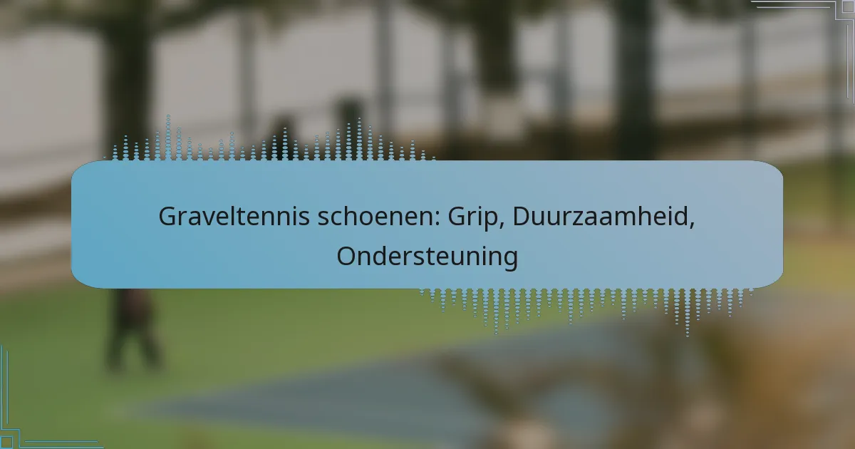 Graveltennis schoenen: Grip, Duurzaamheid, Ondersteuning