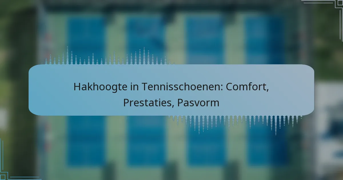 Hakhoogte in Tennisschoenen: Comfort, Prestaties, Pasvorm