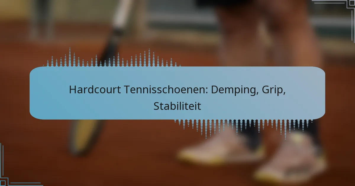 Hardcourt Tennisschoenen: Demping, Grip, Stabiliteit