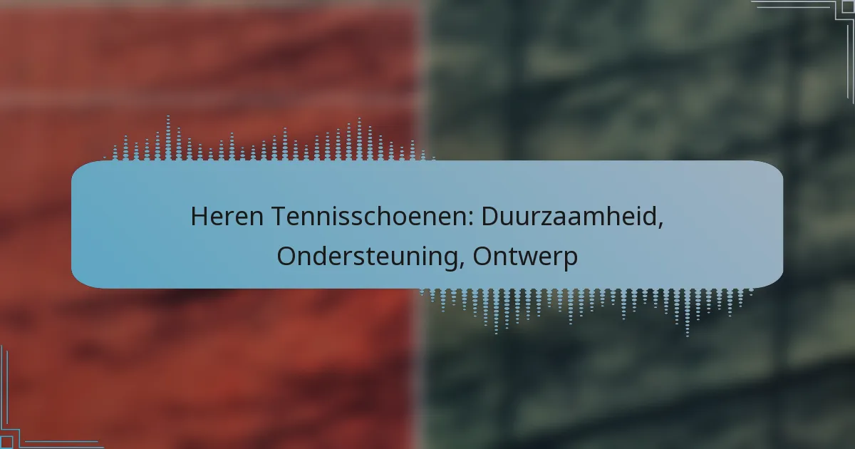 Heren Tennisschoenen: Duurzaamheid, Ondersteuning, Ontwerp