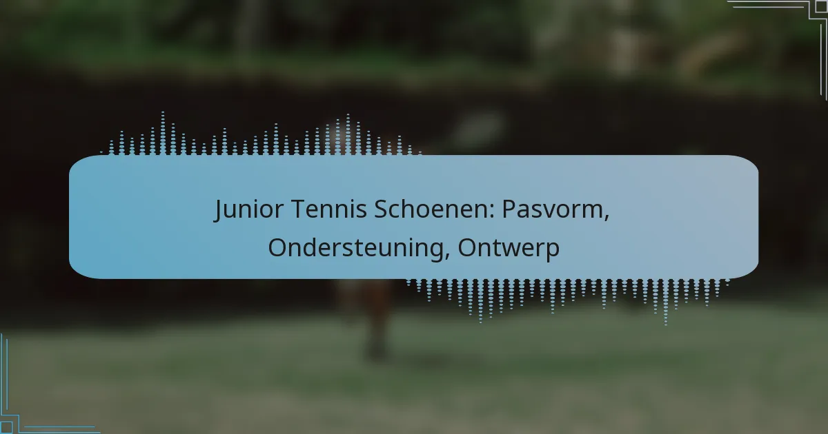 Junior Tennis Schoenen: Pasvorm, Ondersteuning, Ontwerp