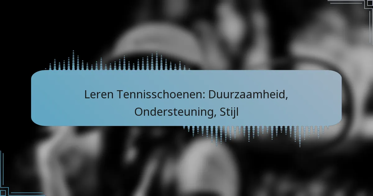 Leren Tennisschoenen: Duurzaamheid, Ondersteuning, Stijl