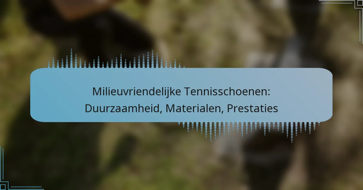 Milieuvriendelijke Tennisschoenen: Duurzaamheid, Materialen, Prestaties