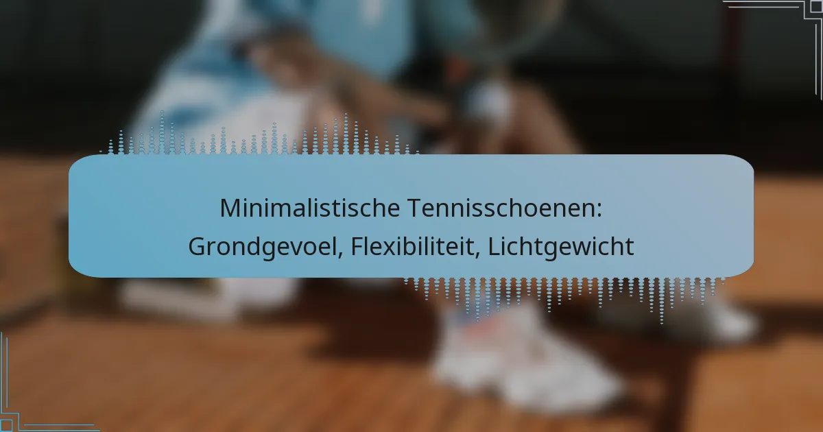 Minimalistische Tennisschoenen: Grondgevoel, Flexibiliteit, Lichtgewicht