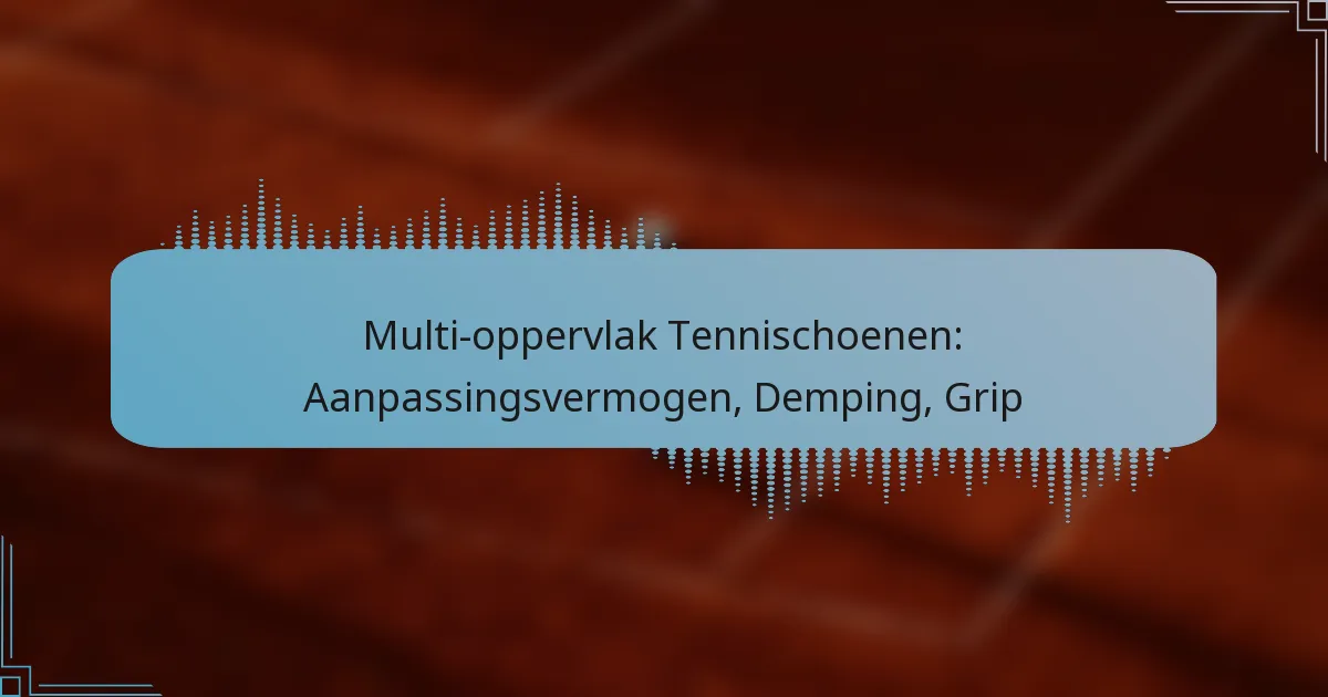 Multi-oppervlak Tennischoenen: Aanpassingsvermogen, Demping, Grip