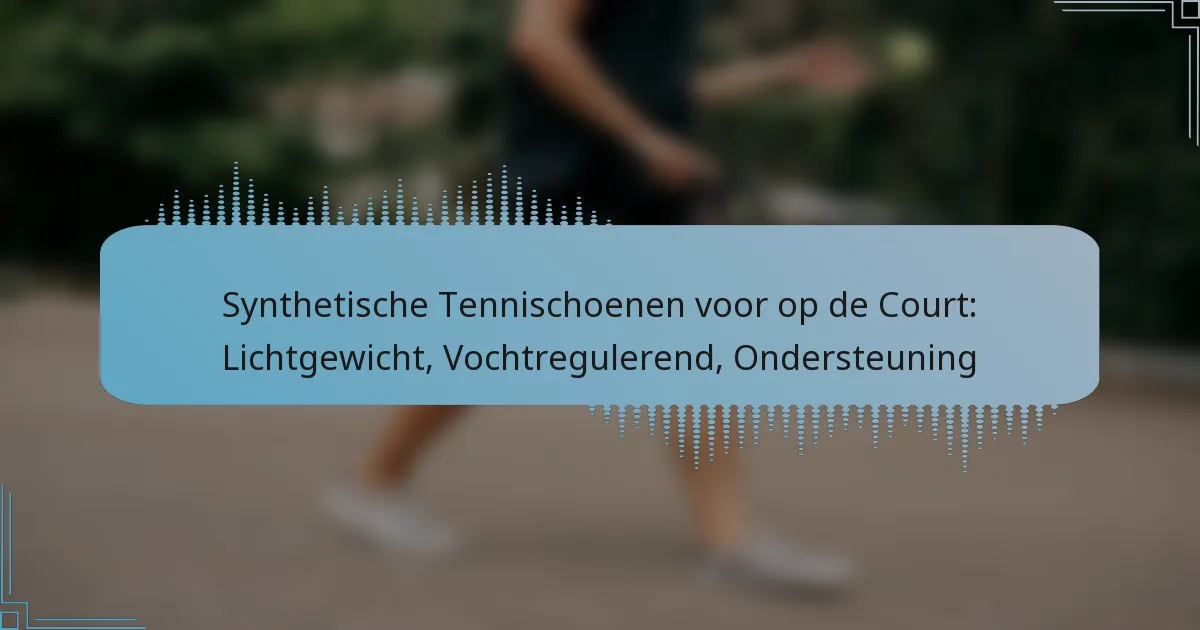 Synthetische Tennischoenen voor op de Court: Lichtgewicht, Vochtregulerend, Ondersteuning