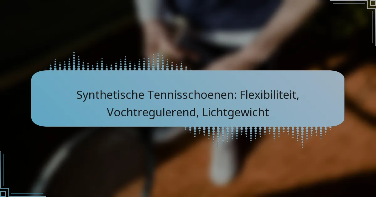 Synthetische Tennisschoenen: Flexibiliteit, Vochtregulerend, Lichtgewicht