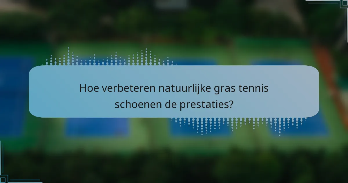 Hoe verbeteren natuurlijke gras tennis schoenen de prestaties?